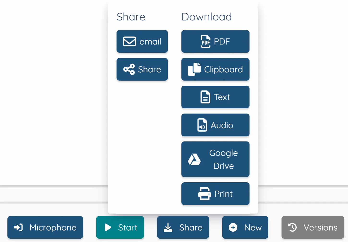 Share transcripts in many languages.